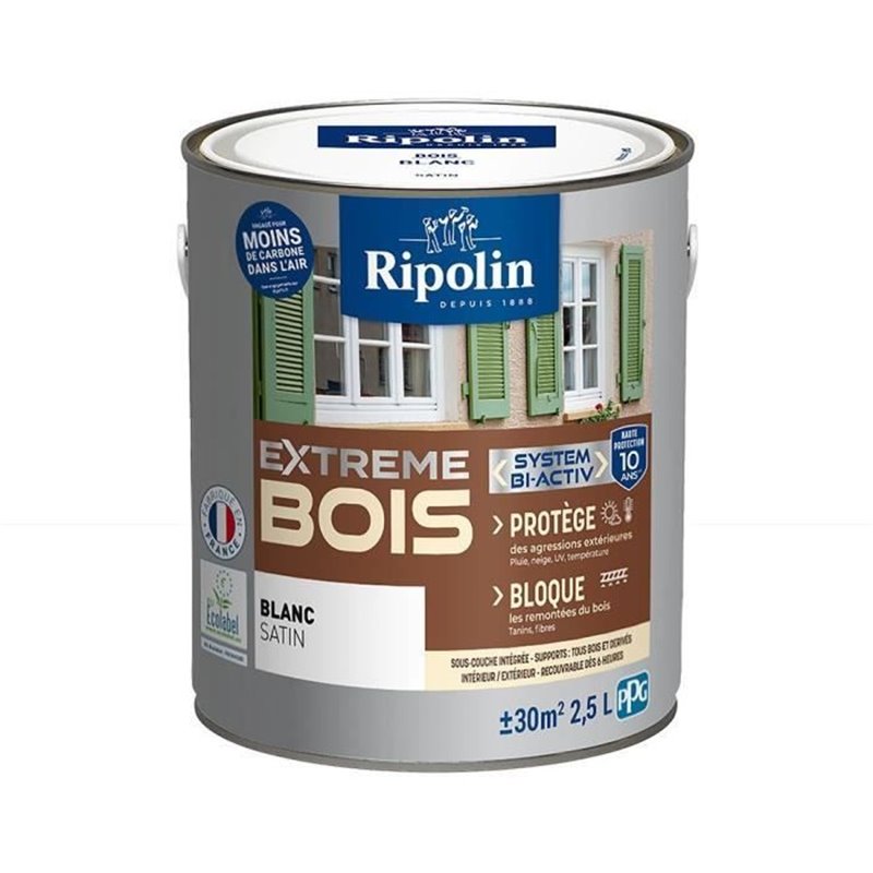 Image secondaire de RIPOLIN PROTECTION EXTREME BOIS BLANC Satin 2,5 L