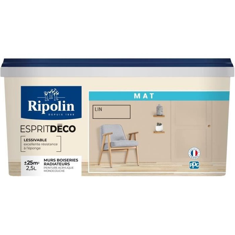 RIPOLIN ESPRIT DECO LIN MAT 2.5L