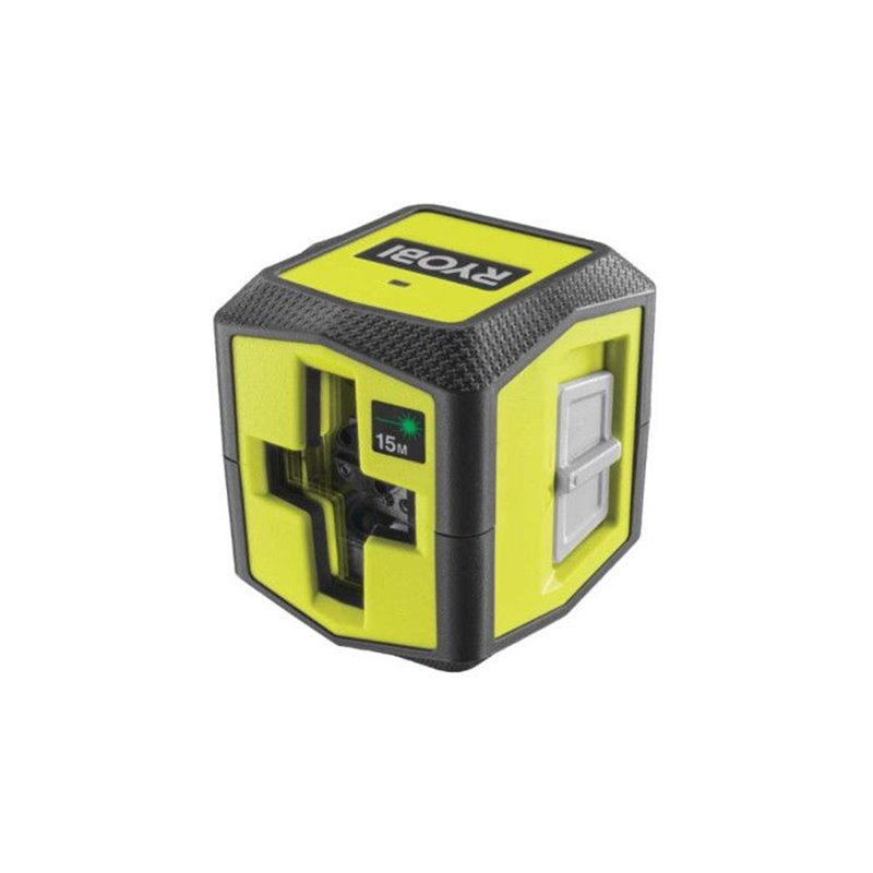 RYOBI - Laser croix vert - portée 15 m - précision +/- 0,5 mm - Livré avec une pince de fixation et 2 piles - RBCLLG1