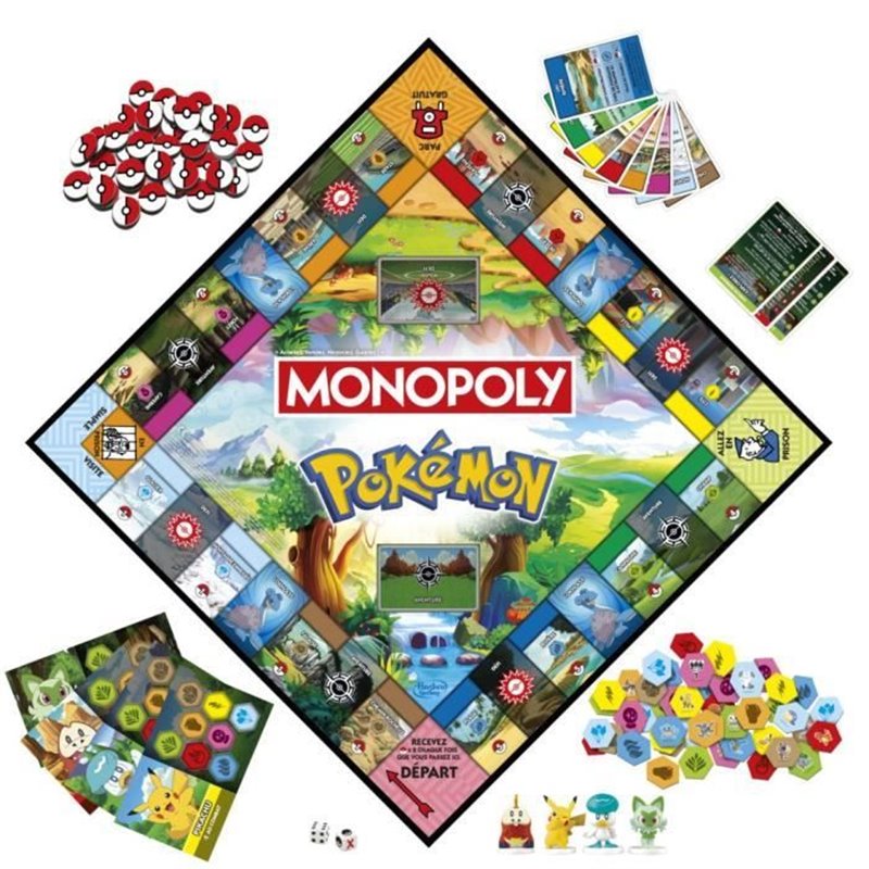 Image secondaire de Monopoly Pokémon, jeu de société de plateau, 2 a 4 joueurs, jeux pour enfants et fans de Pokémon, env. 45 minutes, des 8 ans