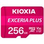 Carte Mémoire Micro SD avec Adaptateur Kioxia Exceria Plus 256 GB UHS-I U3 Cours 10 Rose