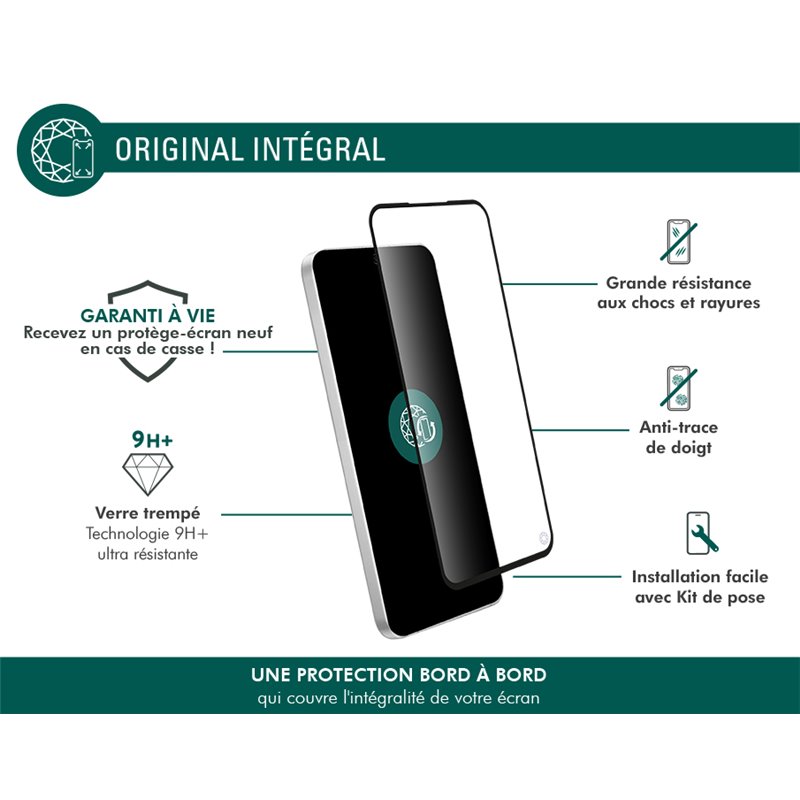 Image secondaire de Protège écran Samsung Galaxy A36 5G / A56 5G Original 2.5D Verre trempé + Garantie à vie - Certifié GRS Force Glass