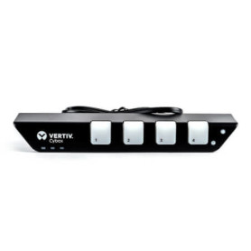 Vertiv AFP0004 commutateur écran, clavier et souris Noir, Blanc