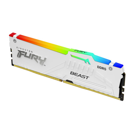 Kingston Technology FURY Beast 16 Go 5200 MT/s DDR5 CL40 DIMM White RGB XMP