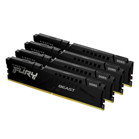 Kingston Technology FURY Beast 128 Go 5200 MT/s DDR5 CL40 DIMM (Kits de 4) Black XMP