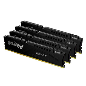 Kingston Technology FURY Beast 64 Go 5200 MT/s DDR5 CL40 DIMM (Kits de 4) Black XMP Kingston Technology FURY Beast 64 Go 5200 MT/s DDR5 CL40 DIMM (Kits de 4) Black XMP