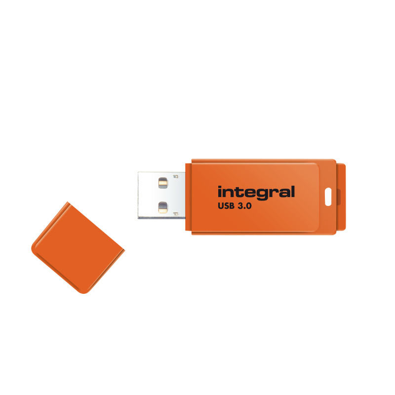 Integral 64GB USB3.0 DRIVE NEON ORANGE UP TO R-100 W-30 MBS lecteur USB flash 64 Go USB Type-A 3.2 Gen 1 (3.1 Gen 1)