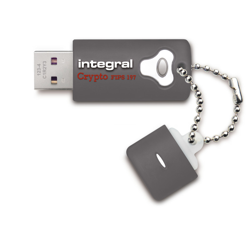 Integral 4GB Crypto Drive FIPS 197 Encrypted USB 3.0 lecteur USB flash 4 Go USB Type-A 3.2 Gen 1 (3.1 Gen 1) Gris