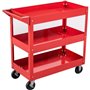 Servante d'atelier 3 plateaux sur roues - DOMAC - Rouge