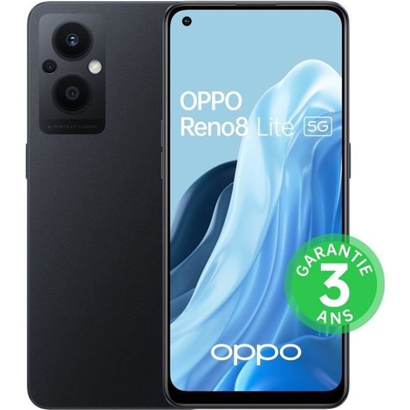OPPO Reno8 Lite 128Go 5G Noir Cosmique