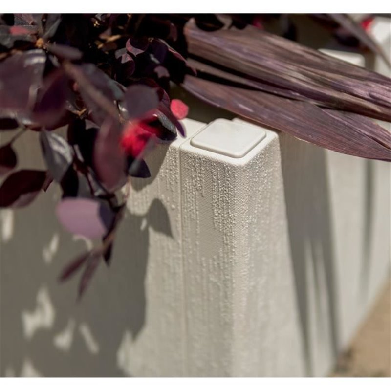 Image secondaire de Bac a fleur - ETHICA - Craie - Carré avec treillis - 38 L - STEFANPLAST