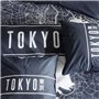 Parure de lit - TODAY - JAVA - 2 personnes - 240x220 cm - Coton - Imprimé Tokyo - Bleu foncé