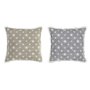 Coussin DKD Home Decor Gris Beige Polyester Coton Aluminium (45 x 10 x 45 cm) (2 Unités)