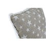 Coussin DKD Home Decor Gris Beige Polyester Coton Aluminium (45 x 10 x 45 cm) (2 Unités)