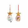 Décoration Suspendue DKD Home Decor Noël Résine (2 pcs) (5.5 x 5 x 9 cm)