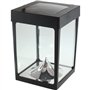 Mini photophore solaire pour table - Parois en verre - Noir
