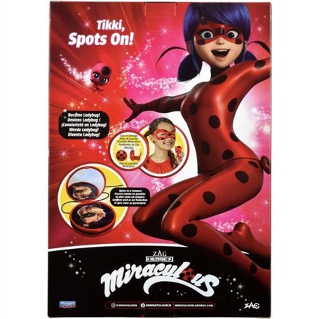 Déguisement Ladybug - Masque Yoyo Miroir Boucles d'oreilles Kwami Tikki - BANDAI - Miraculous Ladybug - Set de transformation