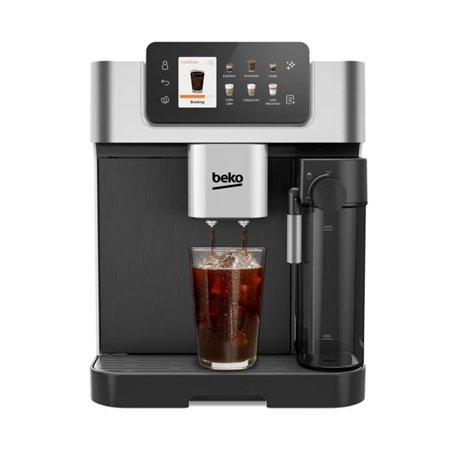 Machine a café avec broyeur - BEKO - CEG7348X - 1350 W - 250g de grains - Noir / Silver