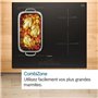 Table de cuisson a induction -BOSCH SER4 - 4 foyers - 6900 W - 59,2 x 52,2 cm - PVS611BB6H - Noir