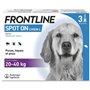 FRONTLINE 3 Pipettes antiparasitaires SPOT ON Chien - 20-40 kg - Puces, tiques, poux