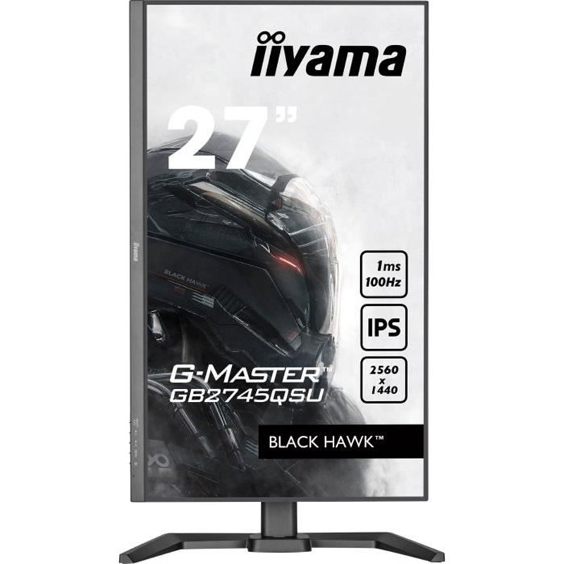 Image secondaire de Écran PC - IIYAMA - GB2745QSU-B2 - 27 QHD - IPS - 100Hz - 1ms - HDMI/DP/USB HUB - Pied réglable + Pivot - Haut-parleurs - Noir