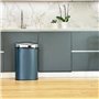 Poubelle de cuisine automatique - MAJESTIC - KITCHEN MOVE - 58 L - Inox gris mat avec cerclage
