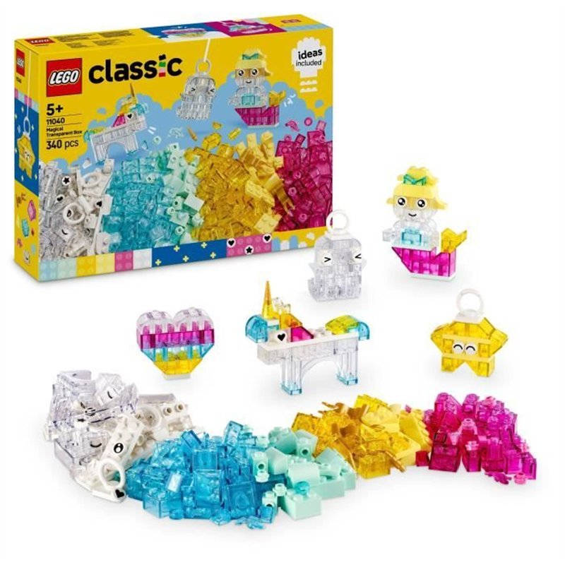 LEGO Classic 11040 La Boîte de Briques Transparentes Magiques - Jeu de construction 5 ans