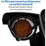 Cafetiere Filtre Digitale Isotherme avec Broyeur - MEDION - 1000W - 1,0L - Silver
