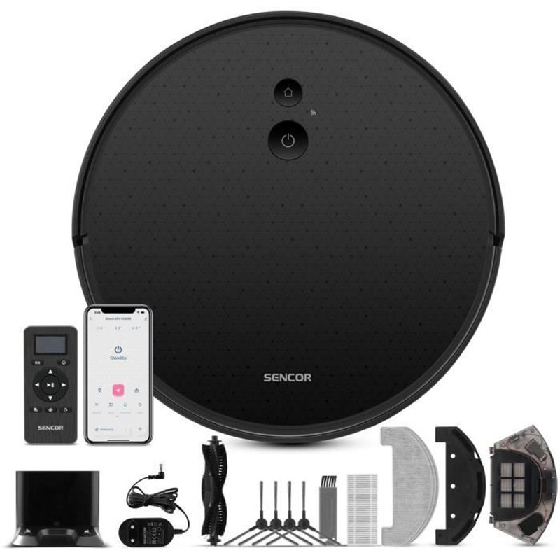 Aspirateur Robot Laveur - SENCOR - SRV 6450BK - 3000 Pa - 140 min - 60 dB - Noir