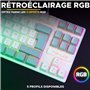 Clavier Gamer - The G-Lab - KEYZ CAESIUM - RGB - Blanc & gris - TKL