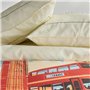 Parure de lit - TODAY - JAVA - 2 personnes - 240x220 cm - Coton - Imprimé London - Blanc cassé