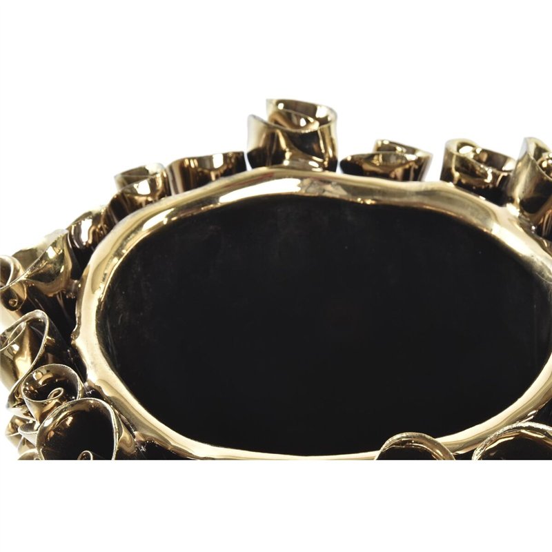 Image secondaire de Vase DKD Home Decor Porcelaine Doré Moderne (18 x 18 x 23 cm)