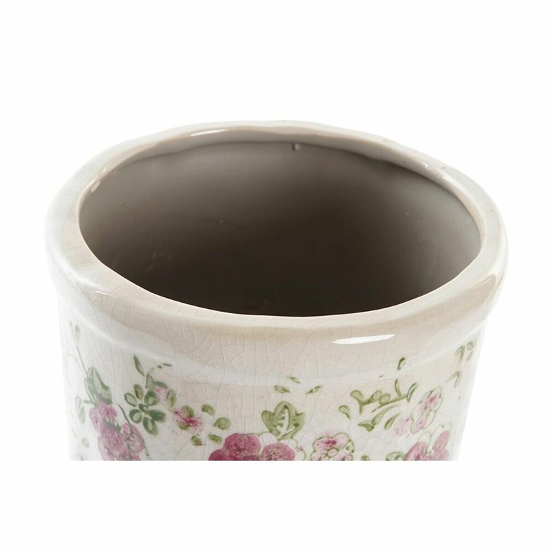 Image secondaire de Vase DKD Home Decor Blanc Vert Bordeaux Grès Shabby Chic (14 x 14 x 25 cm)