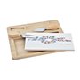 Plateau à fromages DKD Home Decor Marin Multicouleur Bambou Grès (24,5 x 20 x 1,2 cm) (4 Pièces)
