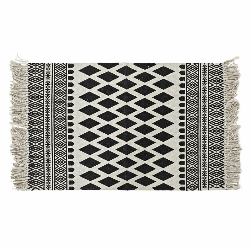 Tapis DKD Home Decor Noir Blanc (80 x 50 x 1 cm)