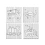 Toile Pincello 29100259 Bois Tissu 12 Unités