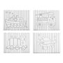 Toile Pincello 29100261 Bois Tissu 8 Unités