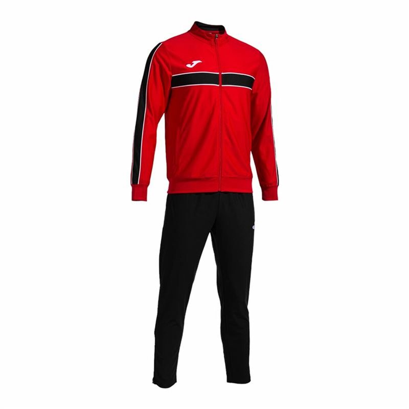Survêtement pour Adultes Joma Sport Victory Noir Rouge Enfant Homme 2 Pièces