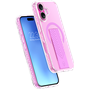 Coque renforcée MagSafe iPhone 16 AIR Grip 3m Rose + Garantie à vie Force Case