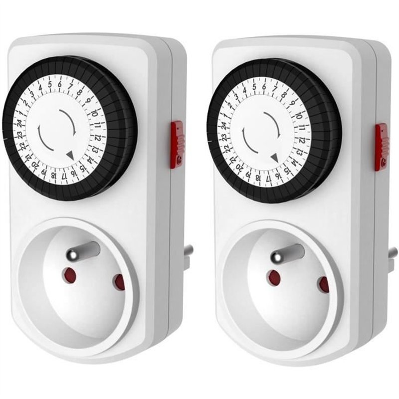 Image secondaire de Minuterie compacte mécanique - GAO - Programmateur 3680W - 16A - 96 commutations/jour - Blanc