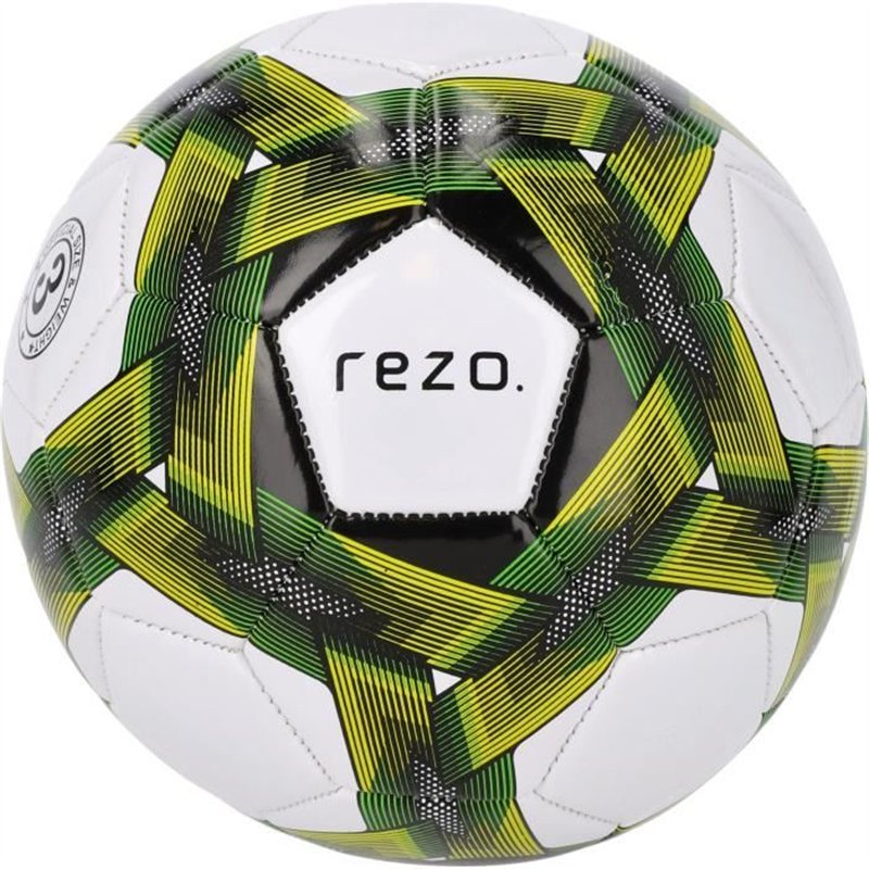 Ballon de football - REZO - PVC - Taille 3 - Jaune bicolore - Résistant