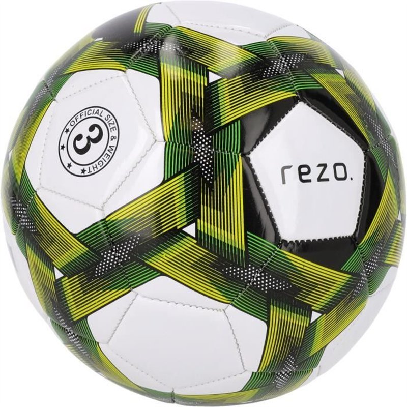 Image secondaire de Ballon de football - REZO - PVC - Taille 4 - Jaune bicolore - Résistant
