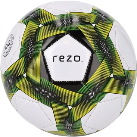 Ballon de football - REZO - PVC - Taille 5 - Jaune bicolore - Résistant