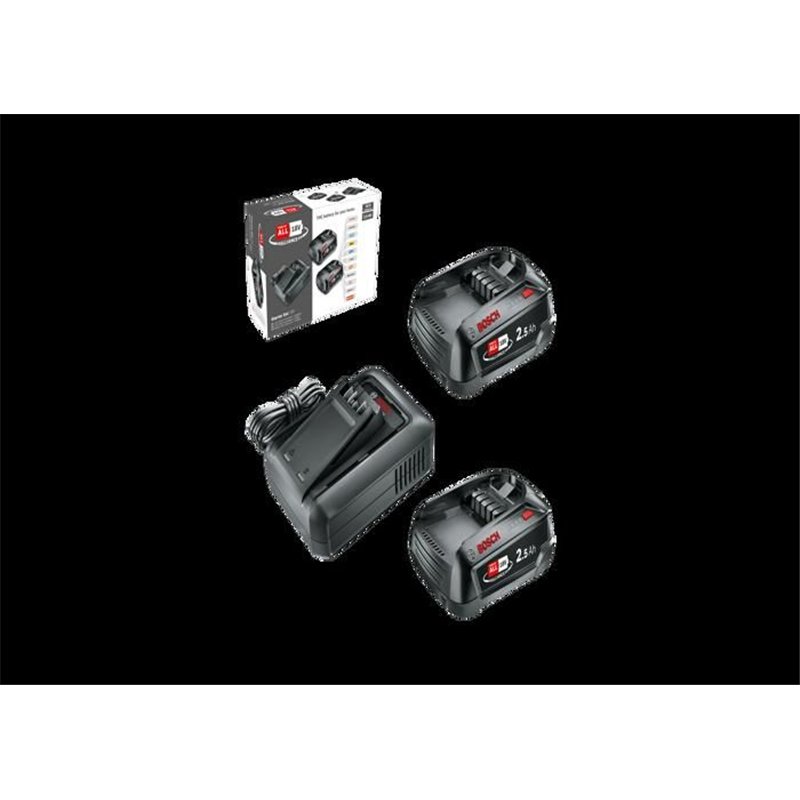 Image secondaire de Starter Set 18V - BOSCH VERT - 2 batteries 18V 2,5 Ah + chargeur - 1600A031T5