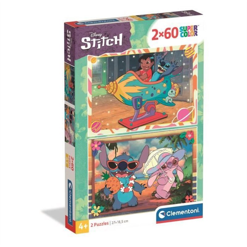 CLEMENTONI - 2x60 pièces - Stitch