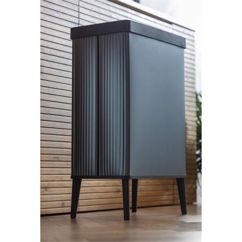 Image secondaire de Poubelle sur pieds - VERTO - CURVER - Ouverture touch - 54 L - Gris perle