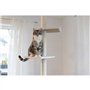 KERBL - Arbre a chat FERDI - 38 x 38 x 240 a 260 cm - Blanc - Sisal