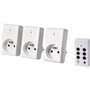 Kit 3 Prises télécommandées + Télécommande - GAO - 230 V - Blanc