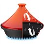 Tajine fonte massive - GSW - 30 x 22 cm - Couvercle céramique - Induction - Orange