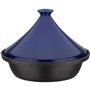 Tajine fonte massive - GSW - 30 x 22 cm - Couvercle céramique - Induction - Bleu